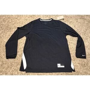 NWT Nike Women's Dri-FIT Basketball Warm-up Long Sleeve Top Color: Black Size XL